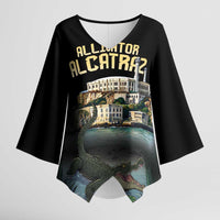 Everglades Alligator Alcatraz Florida Kimono Sleeve Blouse - Wonder Print Shop