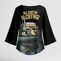 Everglades Alligator Alcatraz Florida Kimono Sleeve Blouse - Wonder Print Shop