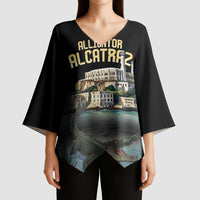 Everglades Alligator Alcatraz Florida Kimono Sleeve Blouse - Wonder Print Shop