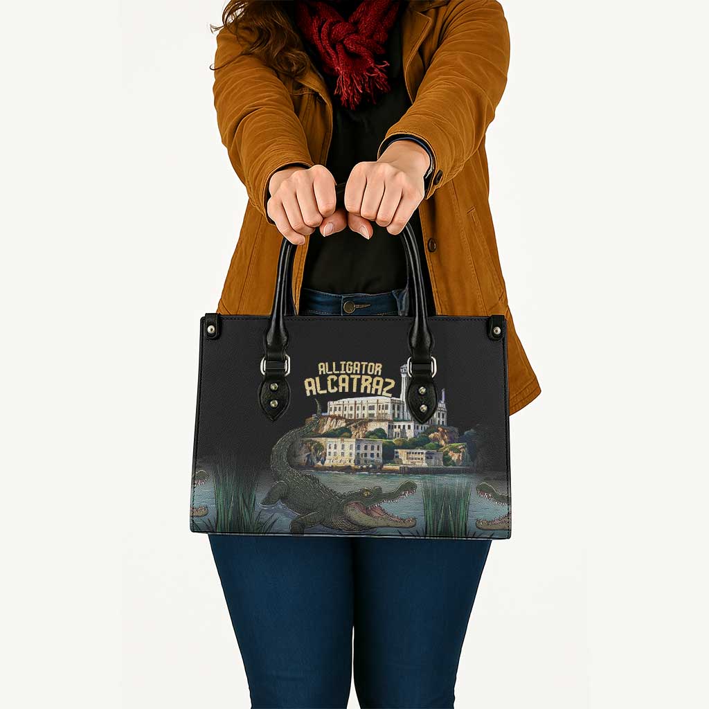 Everglades Alligator Alcatraz Florida Leather Bag - Wonder Print Shop