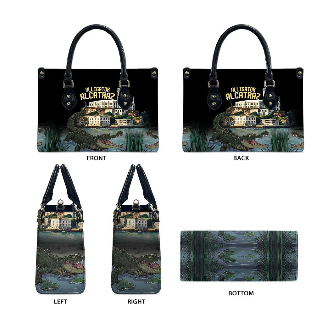 Everglades Alligator Alcatraz Florida Leather Bag - Wonder Print Shop