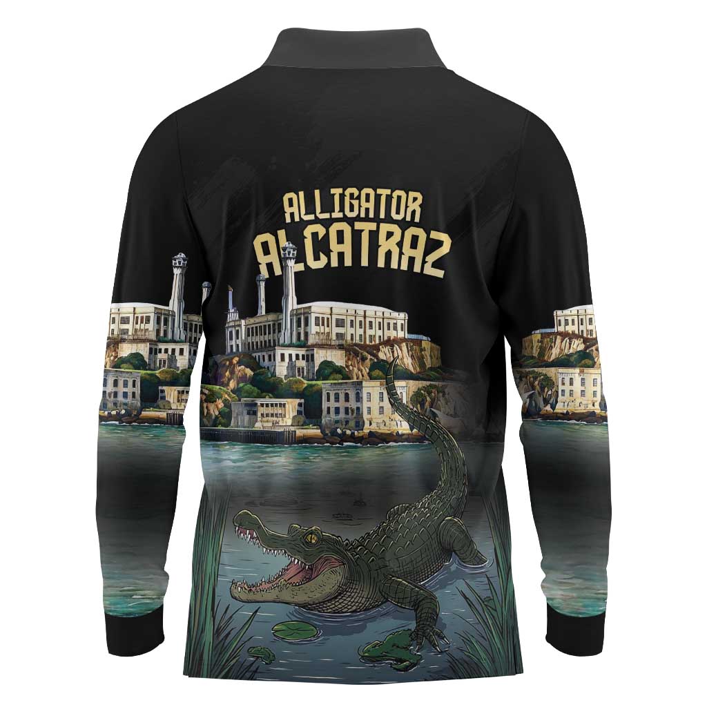 Everglades Alligator Alcatraz Florida Long Sleeve Polo Shirt - Wonder Print Shop