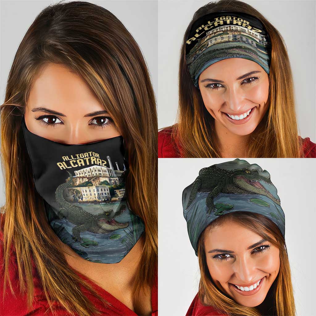 Everglades Alligator Alcatraz Florida Neck Gaiter - Wonder Print Shop