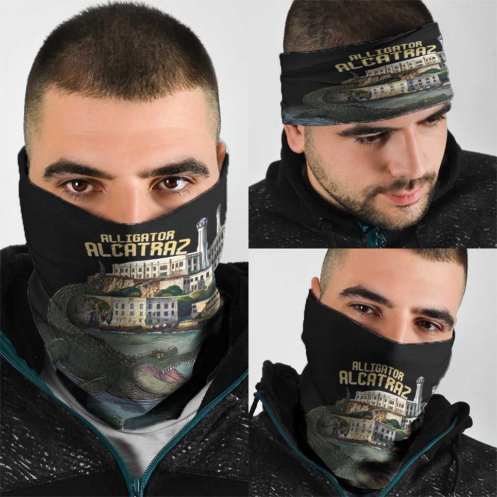 Everglades Alligator Alcatraz Florida Neck Gaiter - Wonder Print Shop