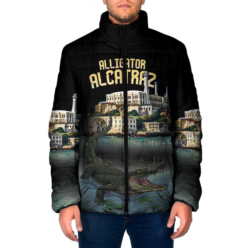 Everglades Alligator Alcatraz Florida Padded Jacket - Wonder Print Shop