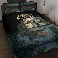 Everglades Alligator Alcatraz Florida Quilt Bed Set - Wonder Print Shop
