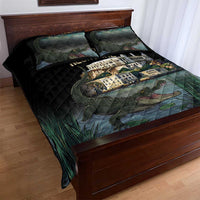 Everglades Alligator Alcatraz Florida Quilt Bed Set - Wonder Print Shop