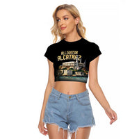 Everglades Alligator Alcatraz Florida Raglan Cropped T Shirt - Wonder Print Shop