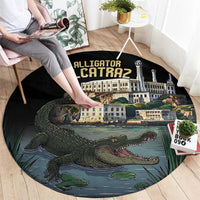Everglades Alligator Alcatraz Florida Round Carpet - Wonder Print Shop