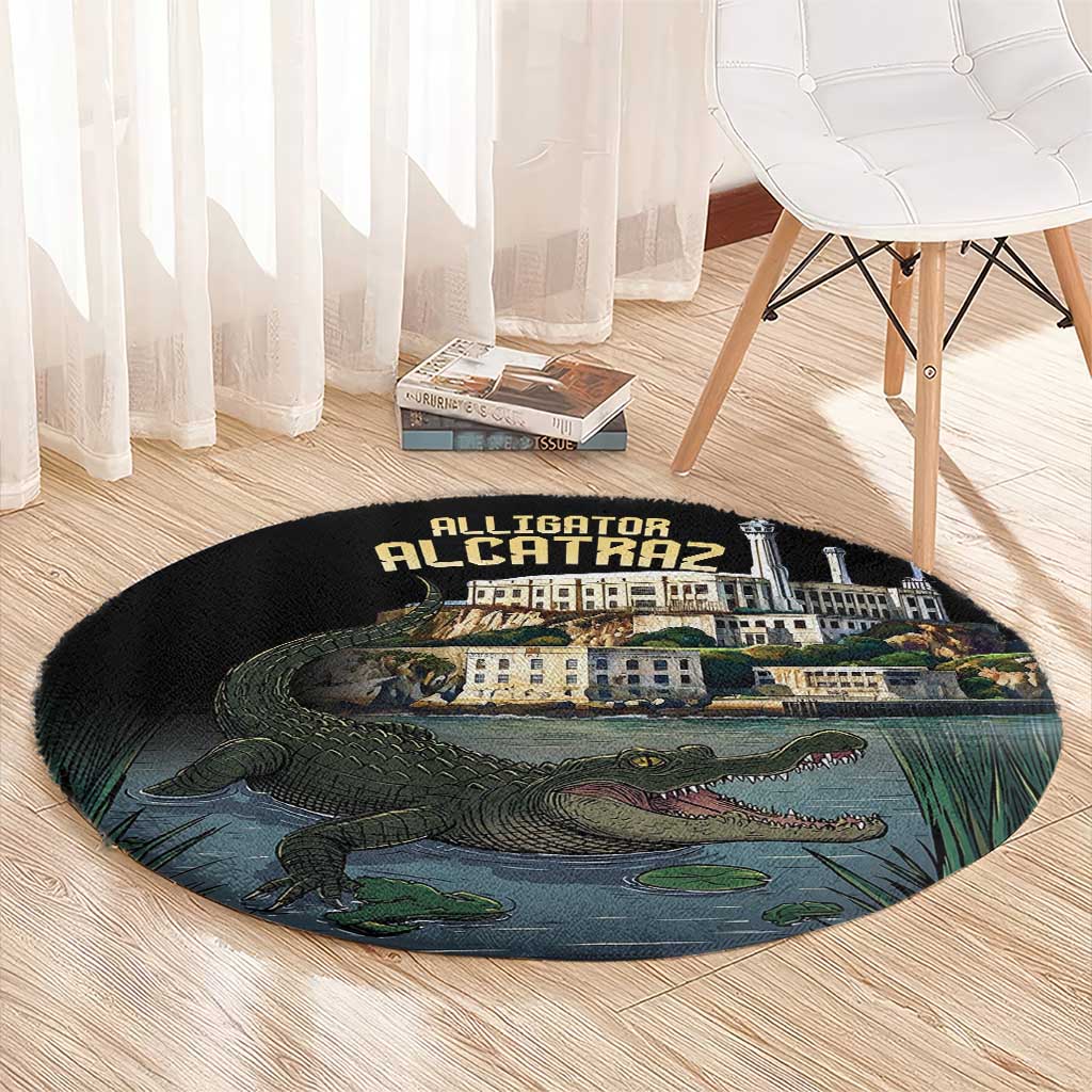 Everglades Alligator Alcatraz Florida Round Carpet - Wonder Print Shop