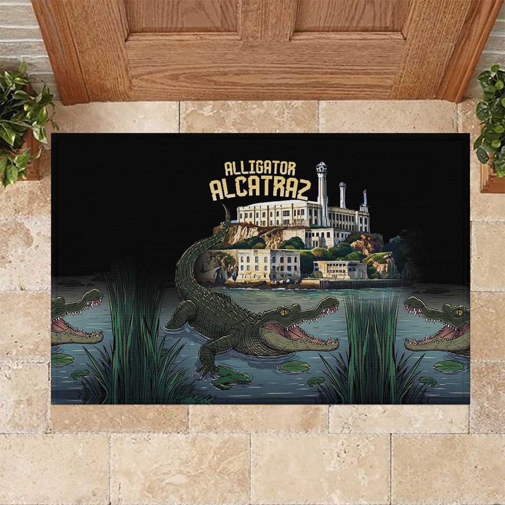 Everglades Alligator Alcatraz Florida Rubber Doormat - Wonder Print Shop