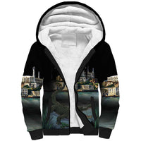 Everglades Alligator Alcatraz Florida Sherpa Hoodie - Wonder Print Shop