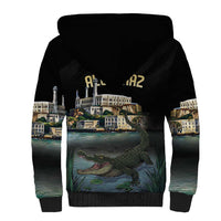 Everglades Alligator Alcatraz Florida Sherpa Hoodie - Wonder Print Shop