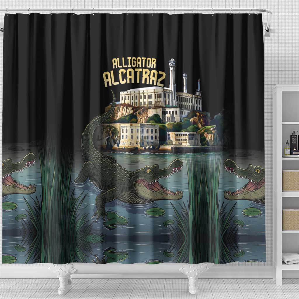 Everglades Alligator Alcatraz Florida Shower Curtain - Wonder Print Shop