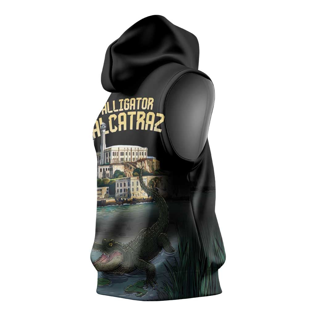 Everglades Alligator Alcatraz Florida Sleeveless Hoodie - Wonder Print Shop