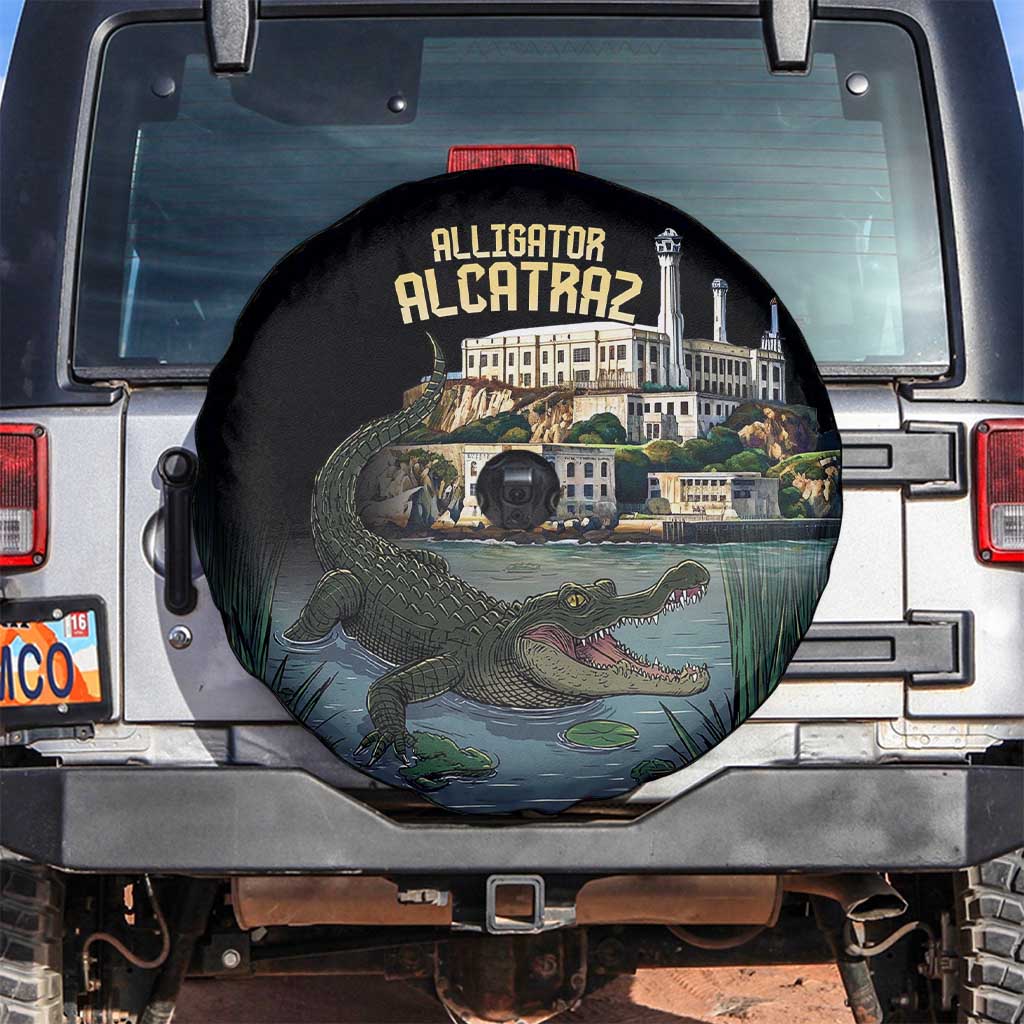 Everglades Alligator Alcatraz Florida Spare Tire Cover - Wonder Print Shop