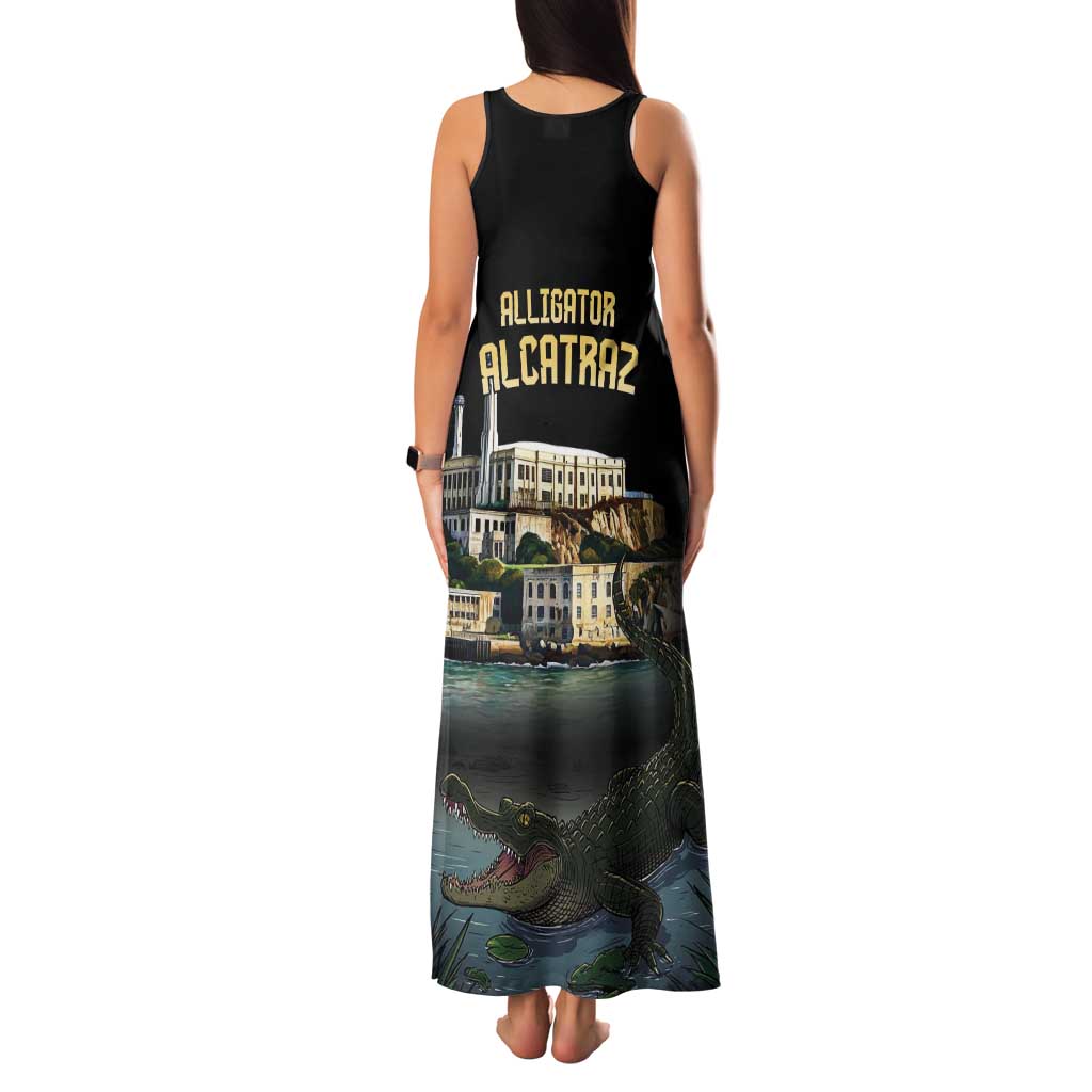 Everglades Alligator Alcatraz Florida Tank Maxi Dress - Wonder Print Shop