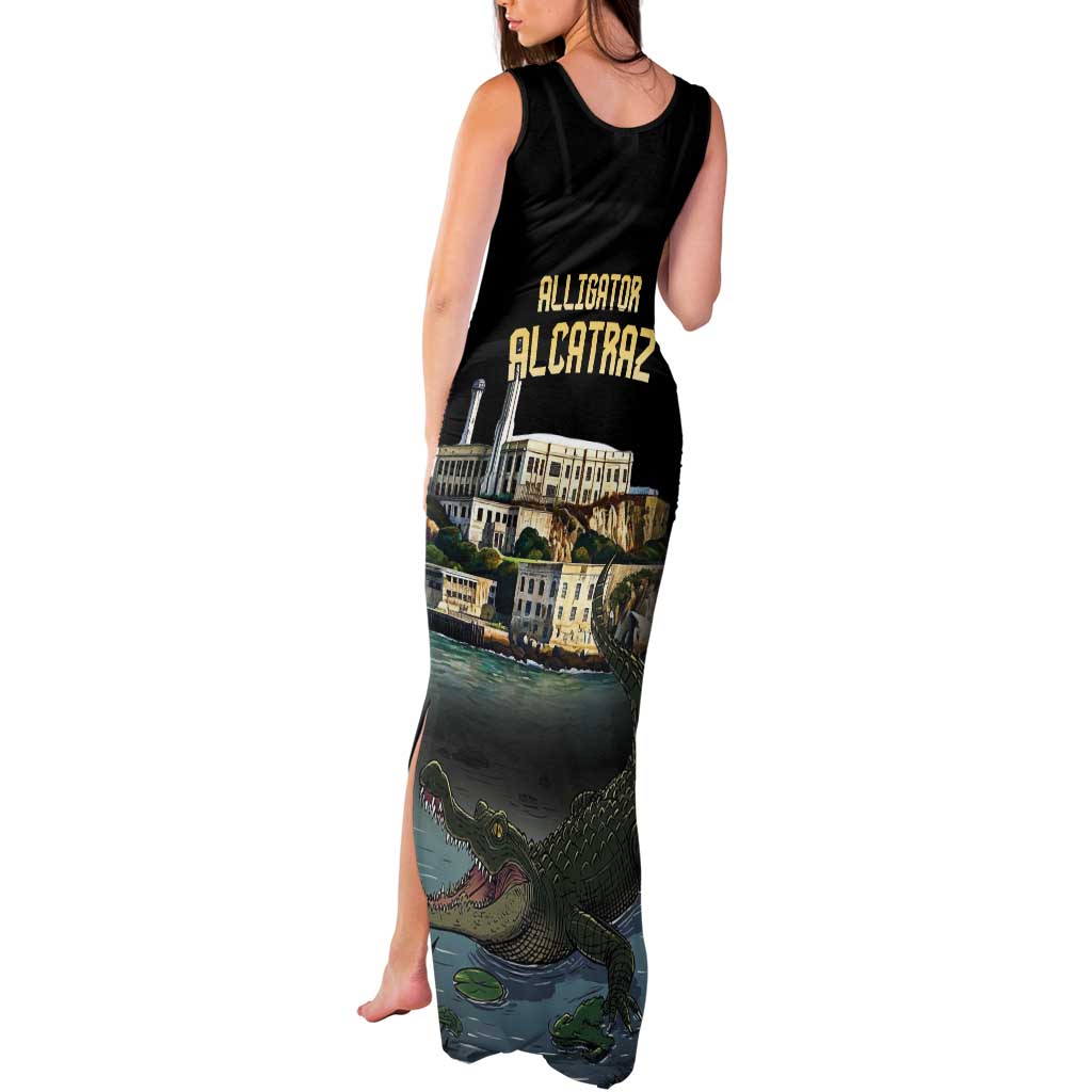 Everglades Alligator Alcatraz Florida Tank Maxi Dress - Wonder Print Shop