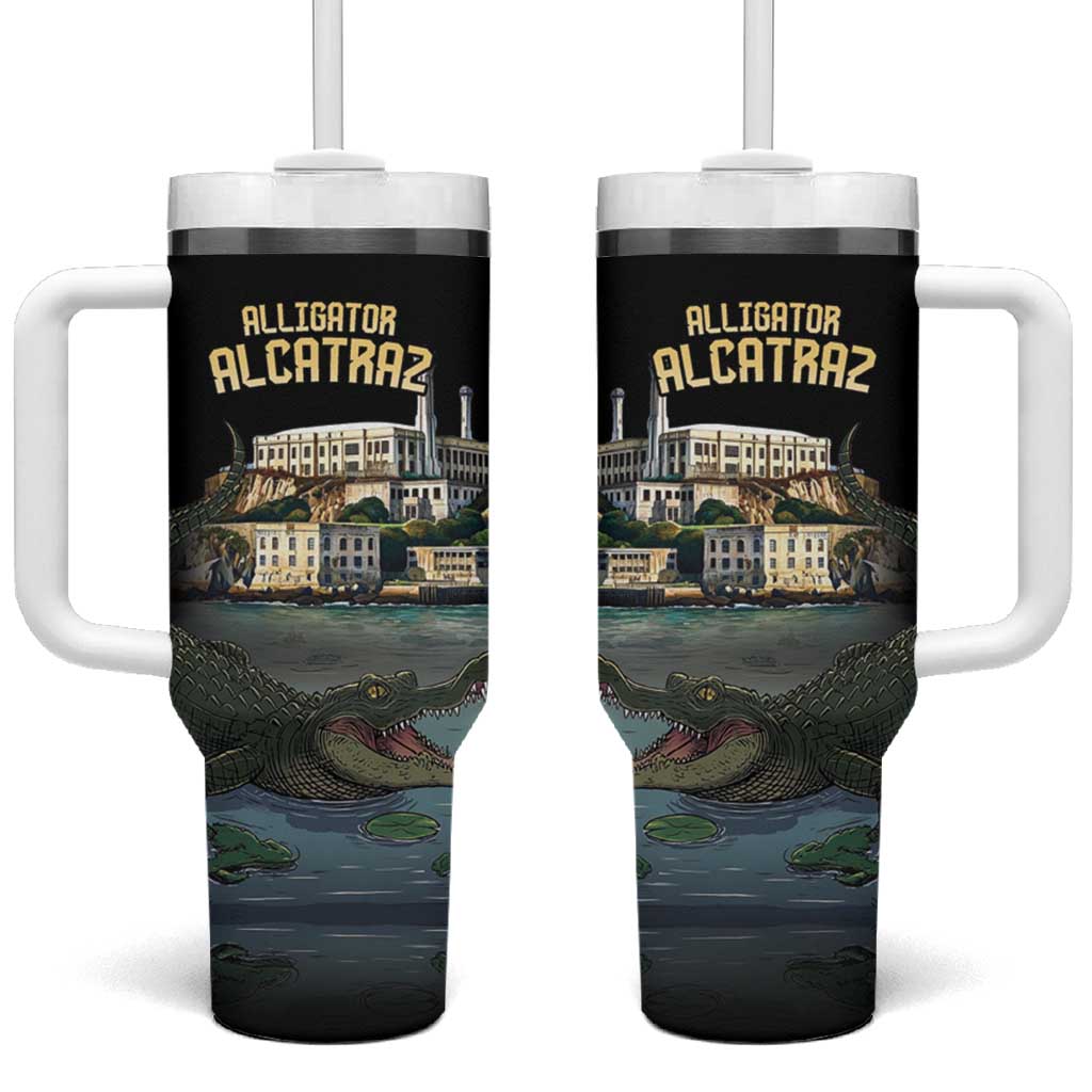 Everglades Alligator Alcatraz Florida Tumbler With Handle - Wonder Print Shop