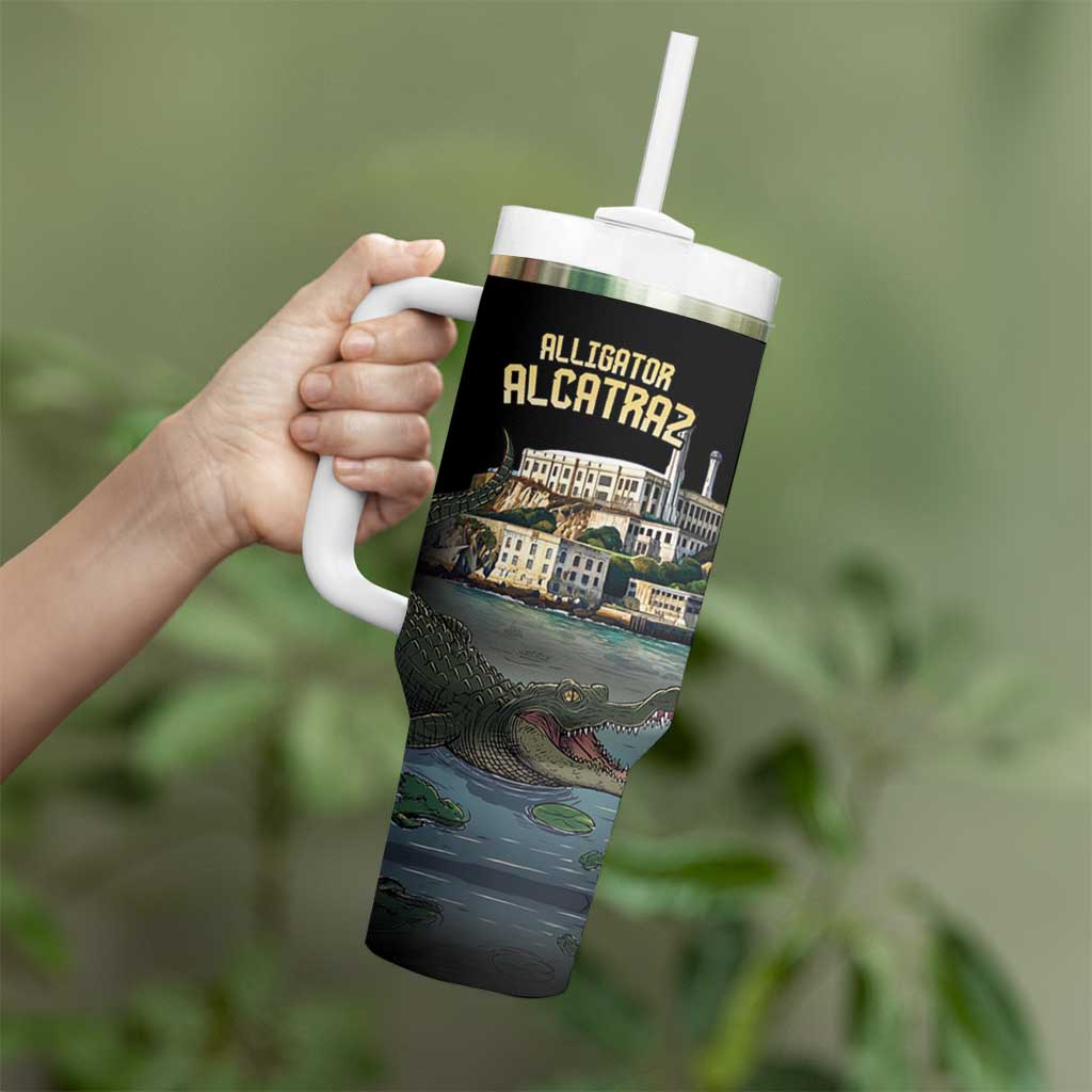 Everglades Alligator Alcatraz Florida Tumbler With Handle - Wonder Print Shop