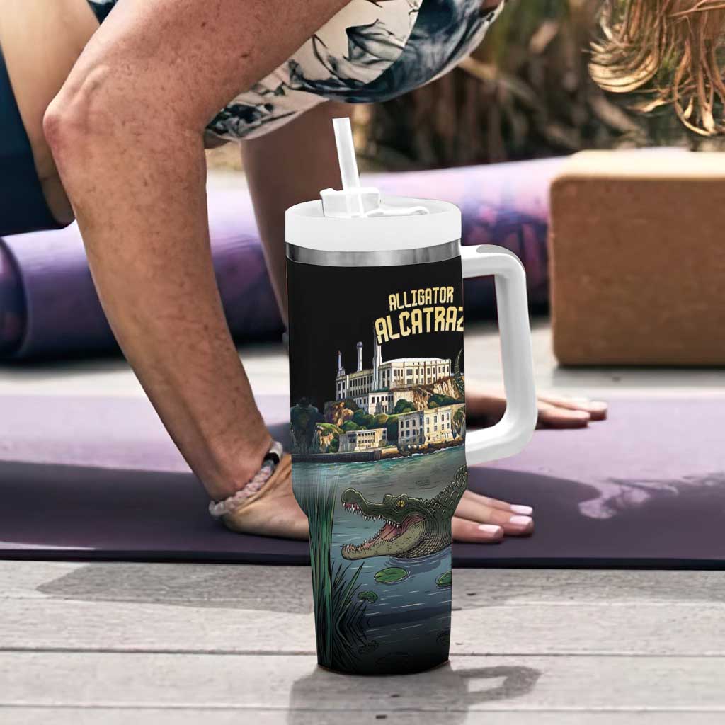 Everglades Alligator Alcatraz Florida Tumbler With Handle - Wonder Print Shop
