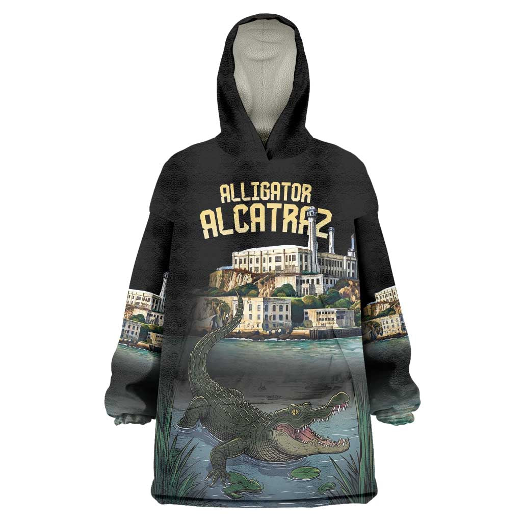 Everglades Alligator Alcatraz Florida Wearable Blanket Hoodie - Wonder Print Shop