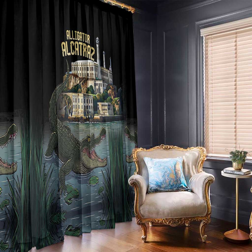 Everglades Alligator Alcatraz Florida Window Curtain - Wonder Print Shop