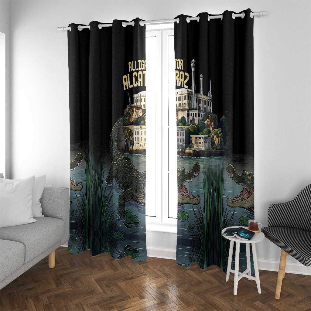 Everglades Alligator Alcatraz Florida Window Curtain - Wonder Print Shop