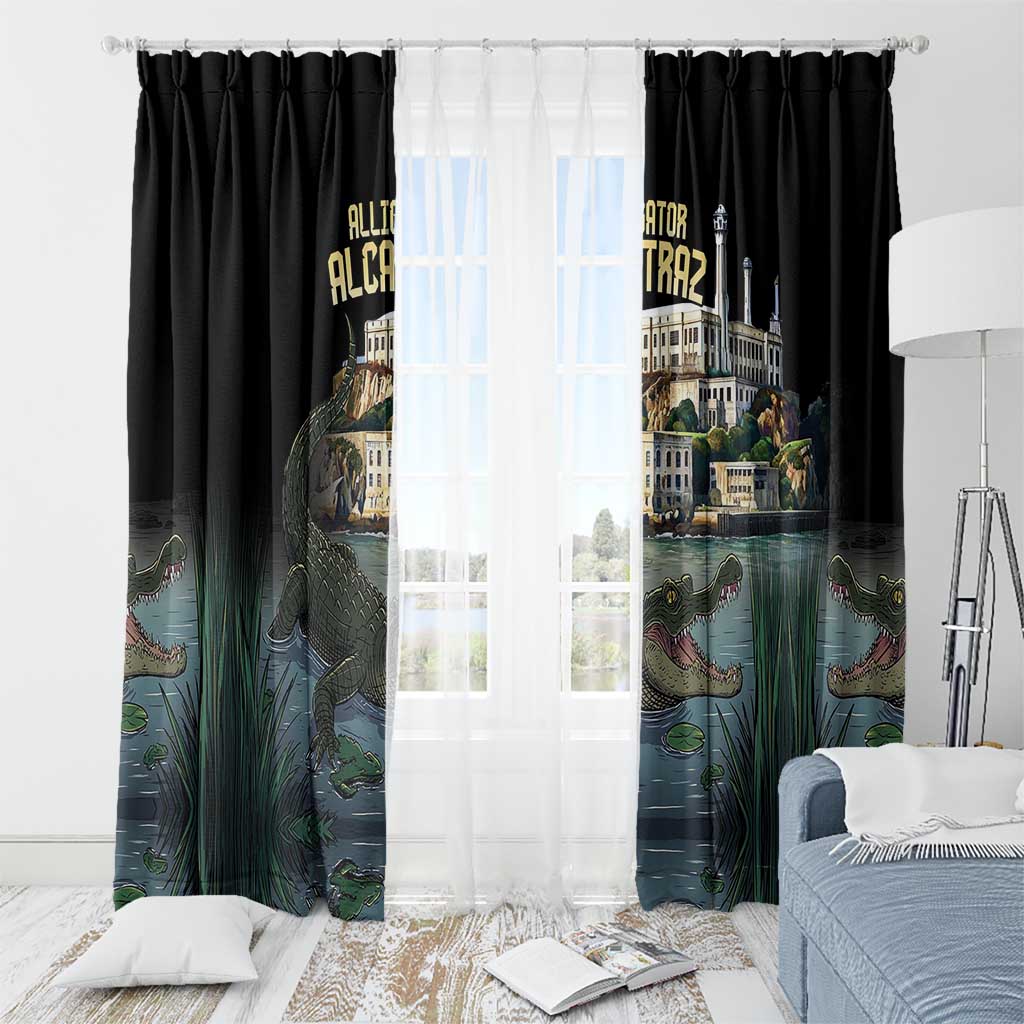 Everglades Alligator Alcatraz Florida Window Curtain - Wonder Print Shop