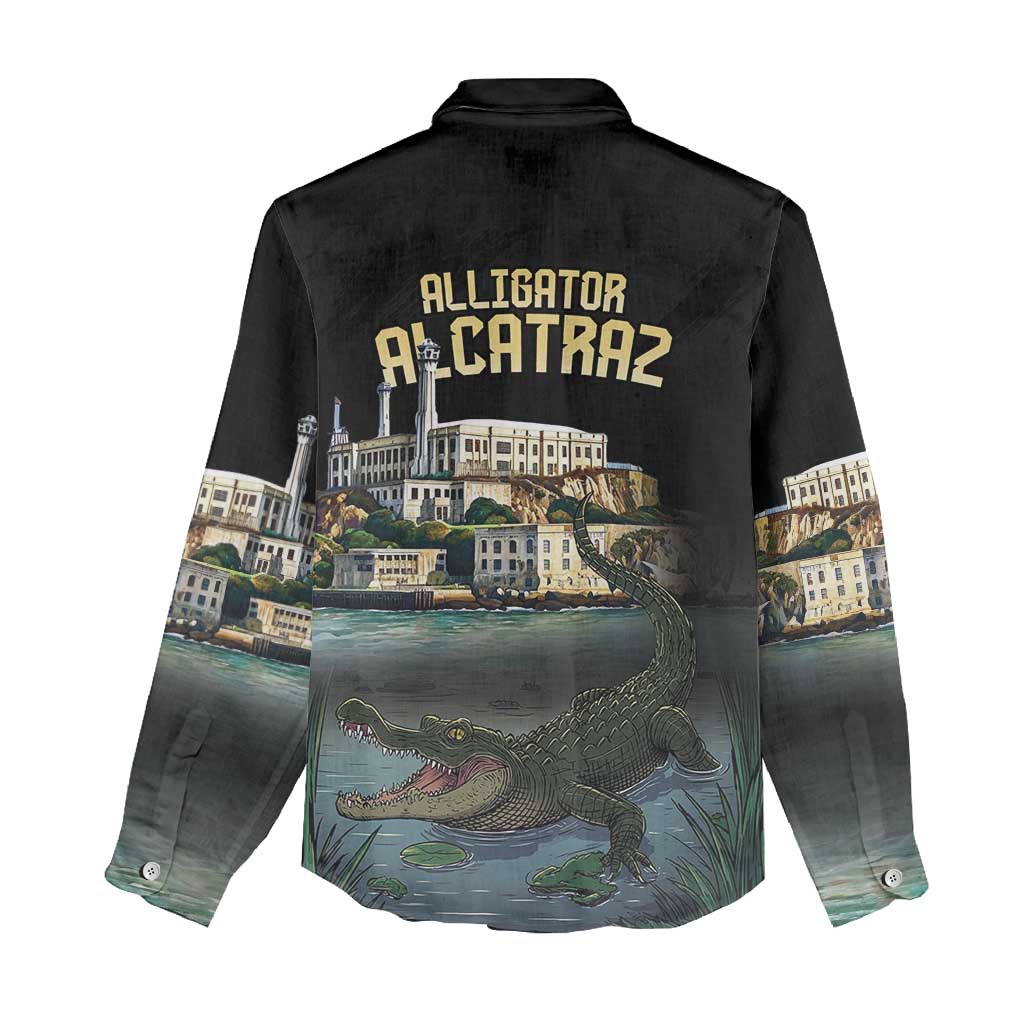 Everglades Alligator Alcatraz Florida Women Casual Shirt - Wonder Print Shop