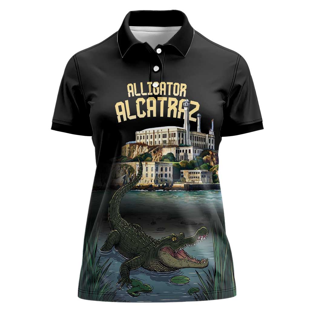 Everglades Alligator Alcatraz Florida Women Polo Shirt - Wonder Print Shop