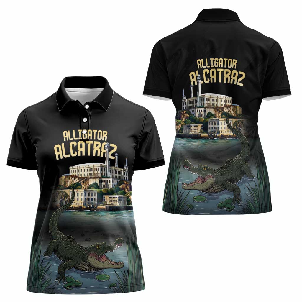 Everglades Alligator Alcatraz Florida Women Polo Shirt - Wonder Print Shop