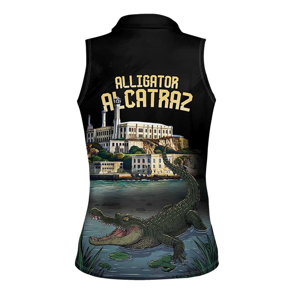Everglades Alligator Alcatraz Florida Women Sleeveless Polo Shirt - Wonder Print Shop