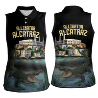 Everglades Alligator Alcatraz Florida Women Sleeveless Polo Shirt - Wonder Print Shop