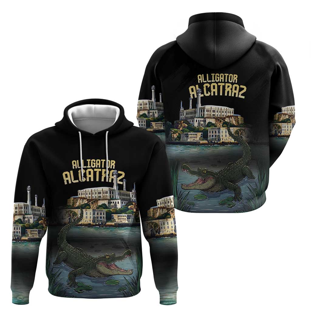Everglades Alligator Alcatraz Florida Zip Hoodie - Wonder Print Shop