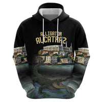 Everglades Alligator Alcatraz Florida Zip Hoodie - Wonder Print Shop