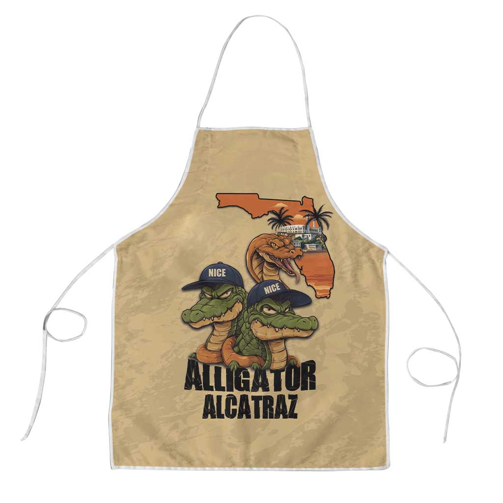 Alligator Alcatraz Prison Florida Everglades Apron - Wonder Print Shop
