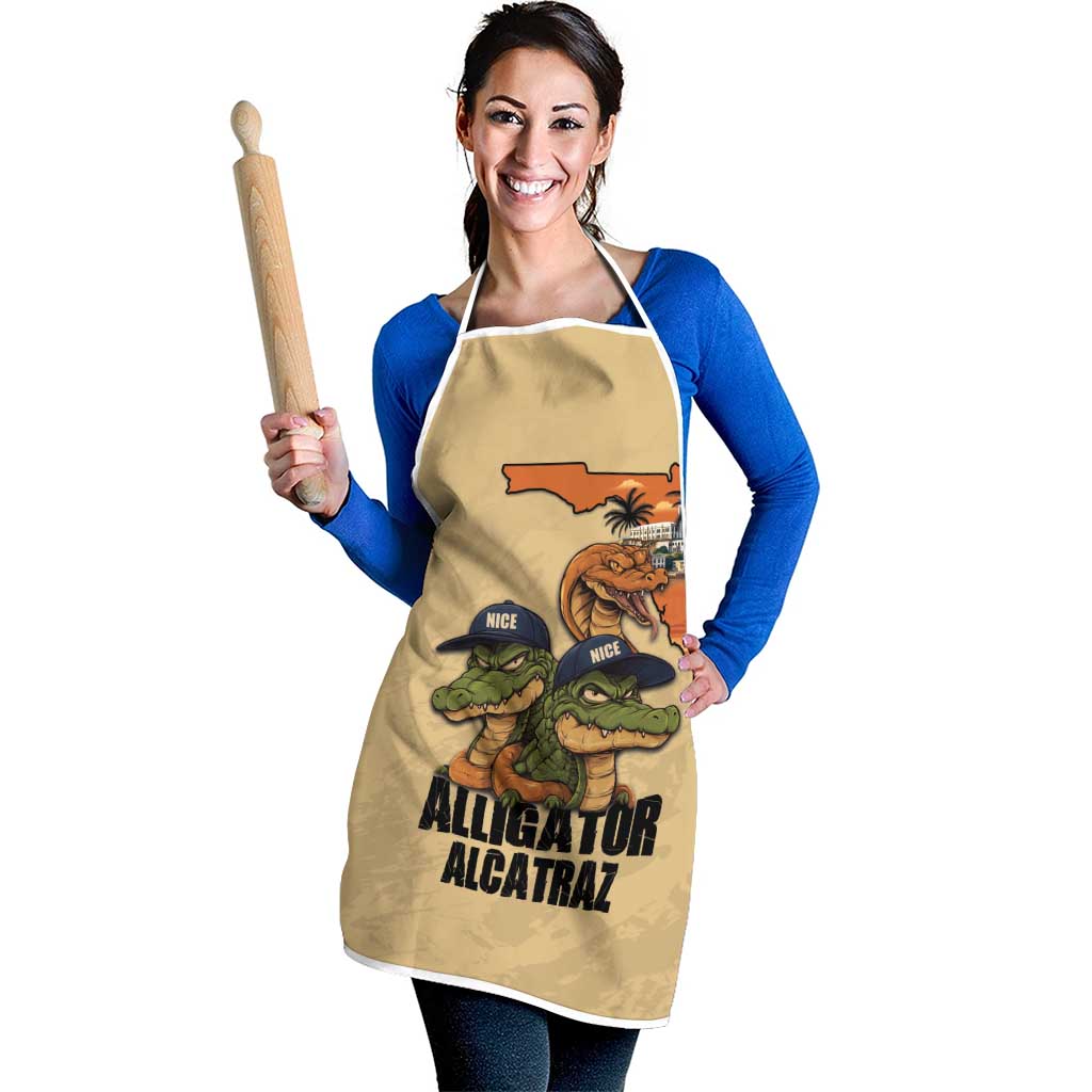 Alligator Alcatraz Prison Florida Everglades Apron - Wonder Print Shop