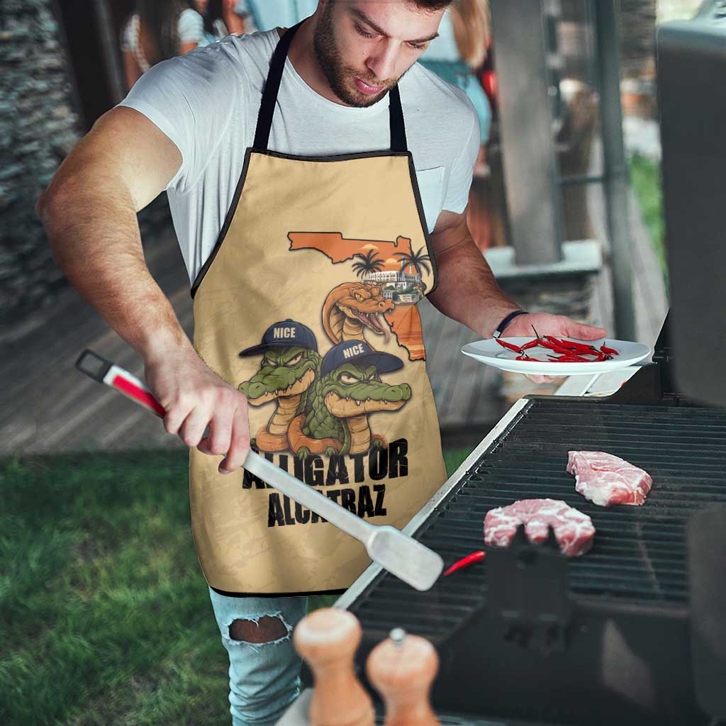 Alligator Alcatraz Prison Florida Everglades Apron - Wonder Print Shop