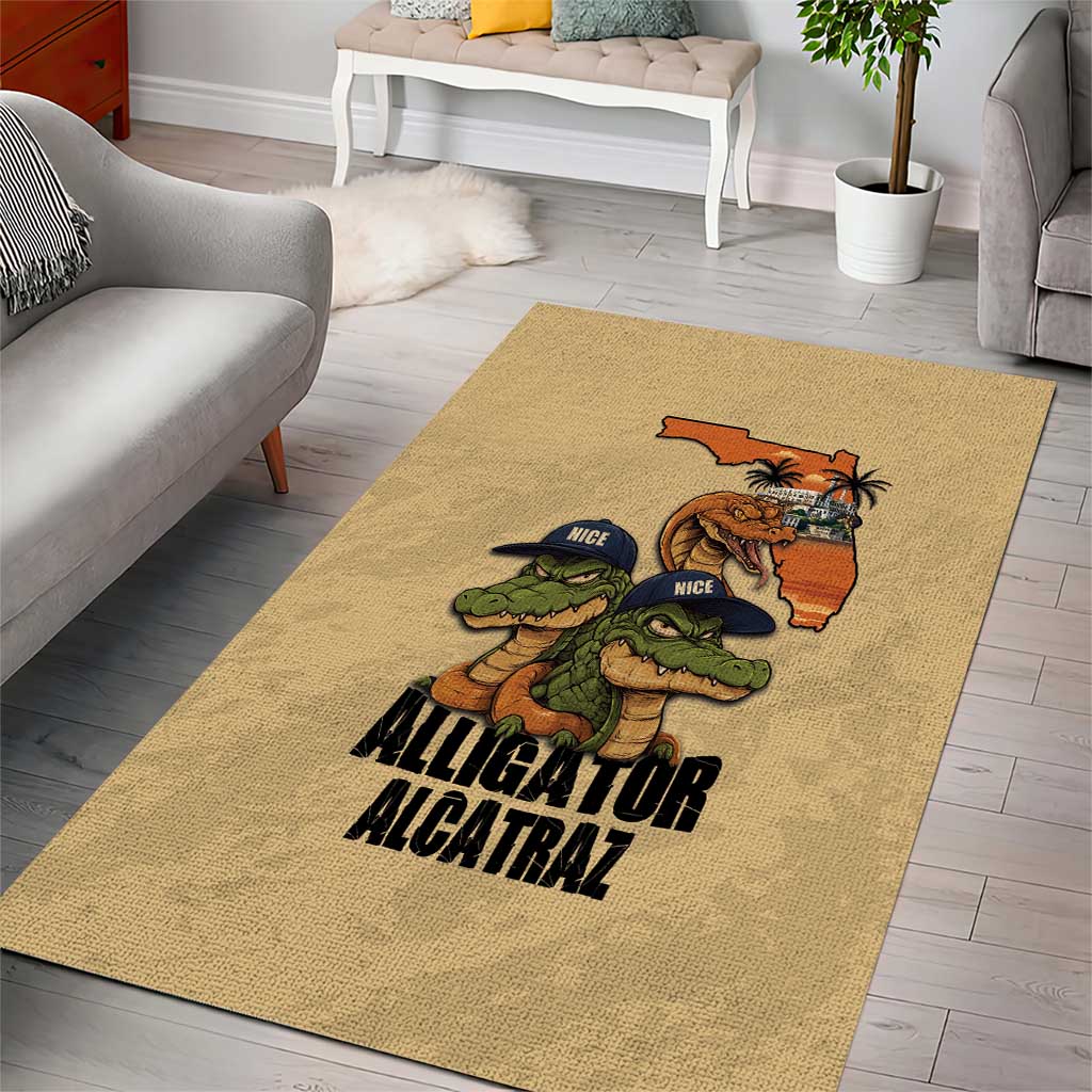 Alligator Alcatraz Prison Florida Everglades Area Rug - Wonder Print Shop
