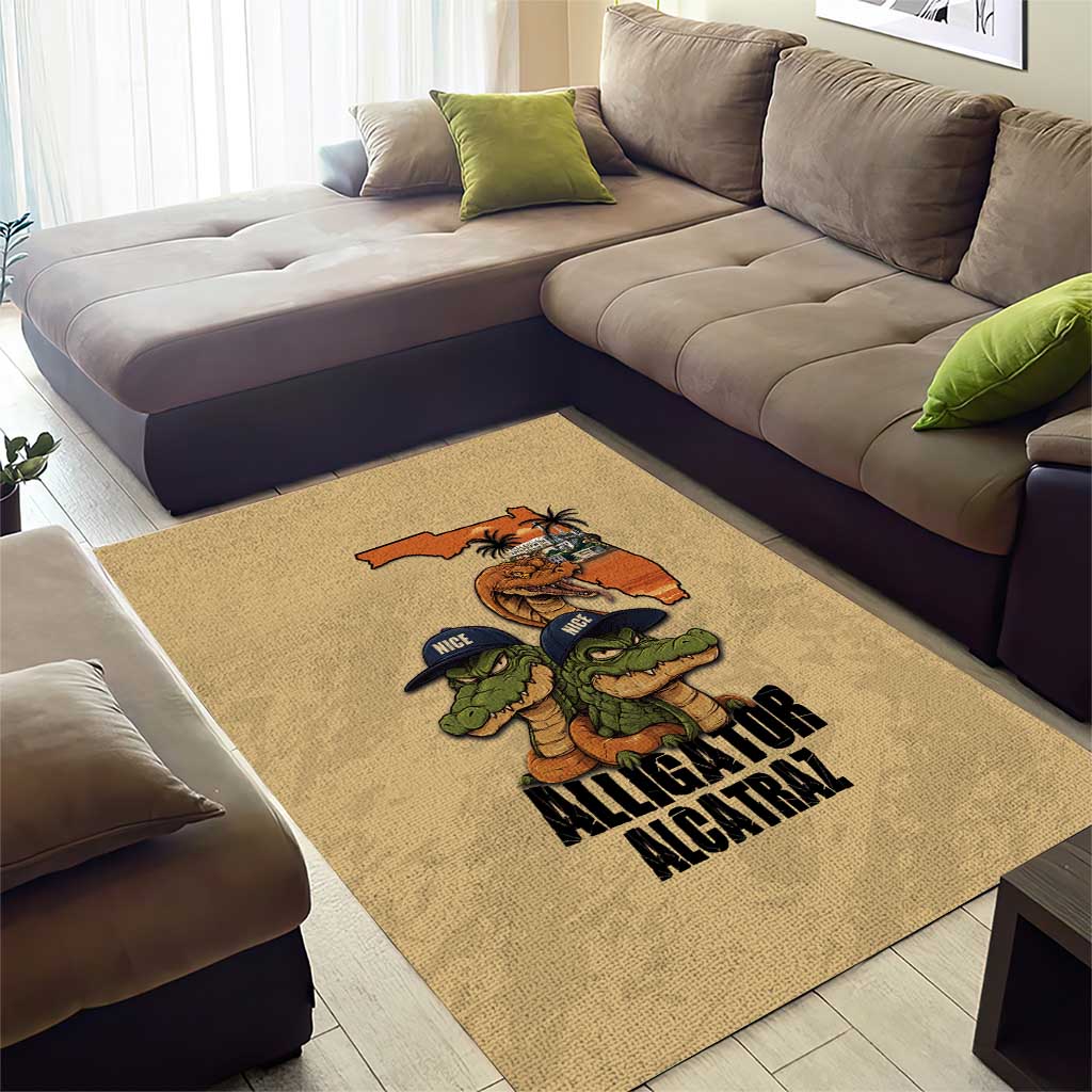 Alligator Alcatraz Prison Florida Everglades Area Rug - Wonder Print Shop
