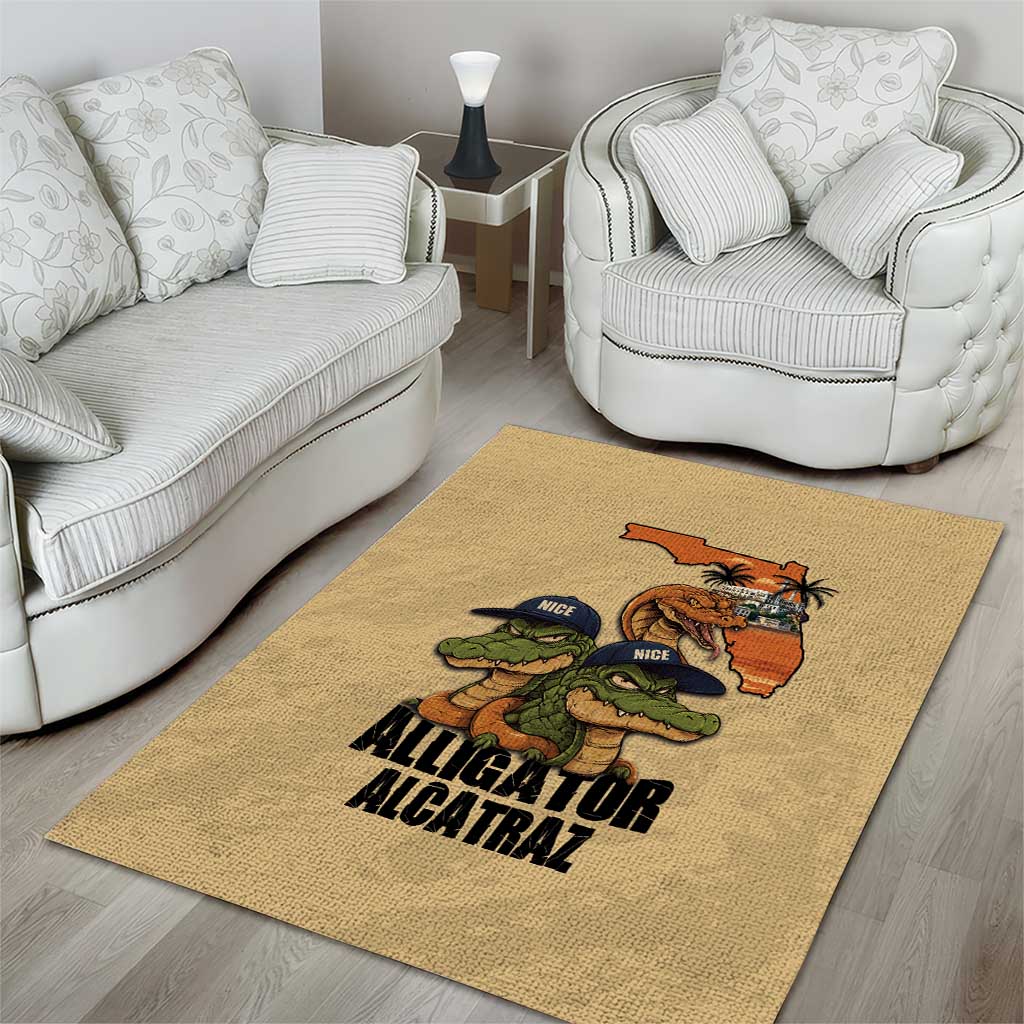 Alligator Alcatraz Prison Florida Everglades Area Rug - Wonder Print Shop