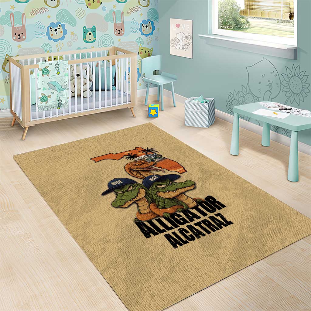 Alligator Alcatraz Prison Florida Everglades Area Rug - Wonder Print Shop