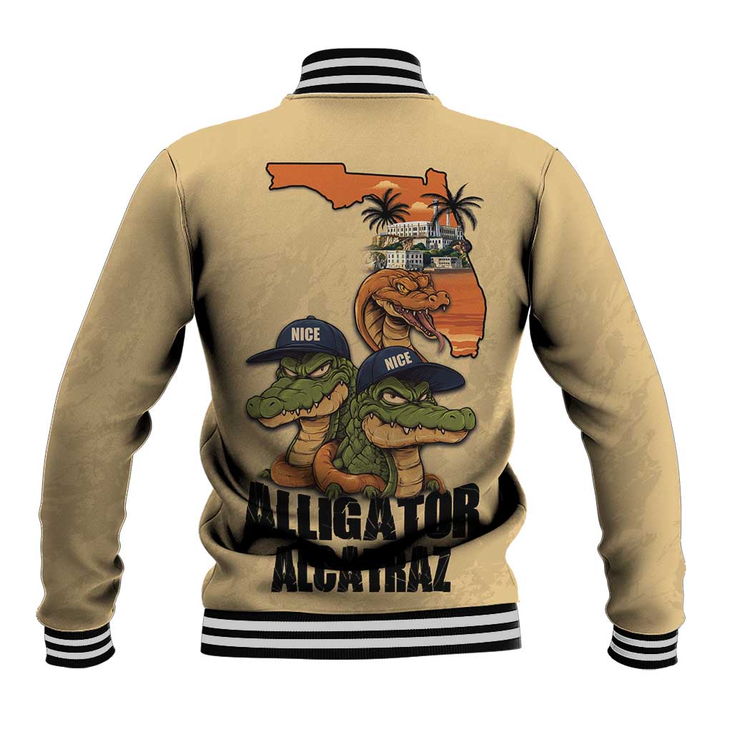 Alligator Alcatraz Prison Florida Everglades Baseball Jacket - Wonder Print Shop