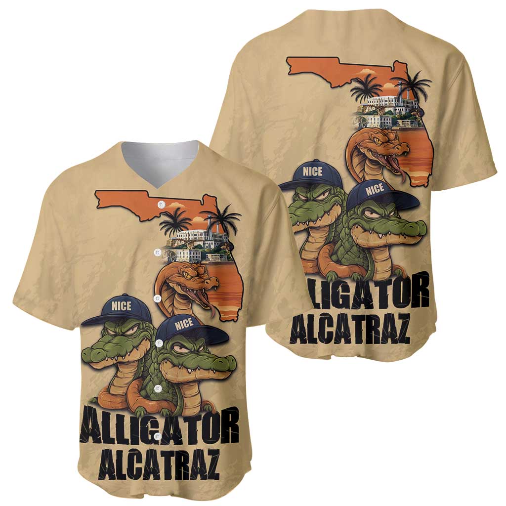 Alligator Alcatraz Prison Florida Everglades Baseball Jersey - Wonder Print Shop