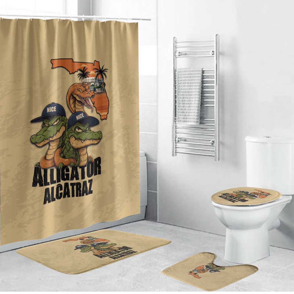Alligator Alcatraz Prison Florida Everglades Bathroom Set - Wonder Print Shop