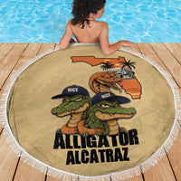 Alligator Alcatraz Prison Florida Everglades Beach Blanket - Wonder Print Shop