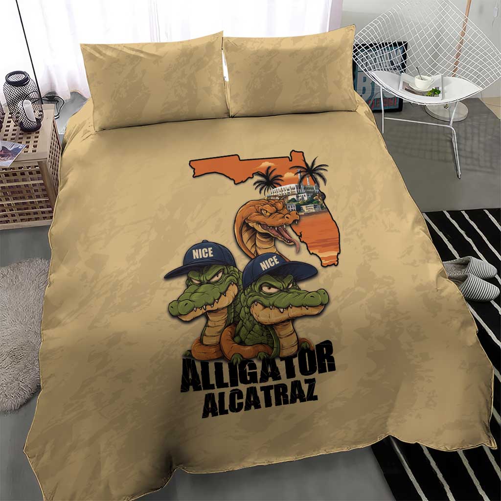Alligator Alcatraz Prison Florida Everglades Bedding Set - Wonder Print Shop