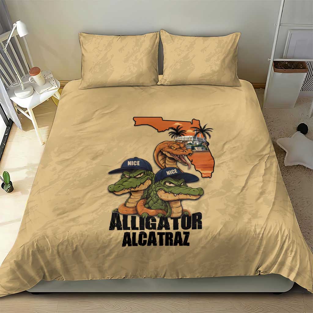 Alligator Alcatraz Prison Florida Everglades Bedding Set - Wonder Print Shop
