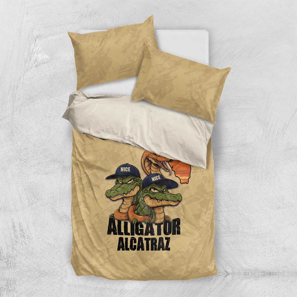 Alligator Alcatraz Prison Florida Everglades Bedding Set - Wonder Print Shop
